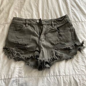 Pacsun olive green denim shorts